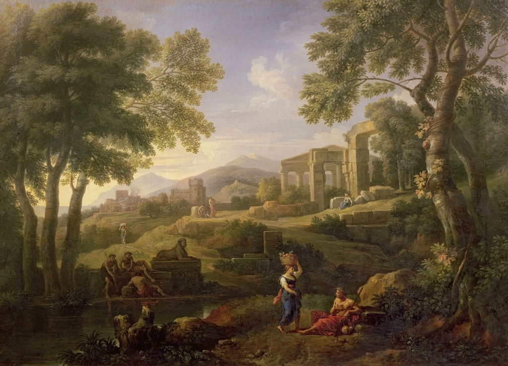 Paesaggio classico con figure e rovine - Trustees of Holkham Estate, Norfolk